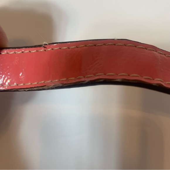 EUC. Vintage Coach berry pink & khaki in signature Coach pattern. - Picture 12 of 16